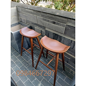 Mua Ghế Gỗ bar bán nguyệt màu nâu đỏ Chiều Cao 75cm