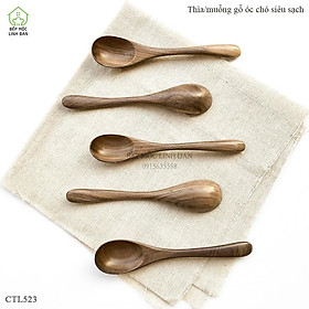 Mua Thìa/muỗng gỗ óc chó siêu nhẹ  không nhuộm tẩy độc hại (CTL523) Size 15cm