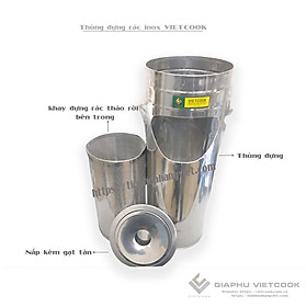 THÙNG ĐỰNG RÁC INOX 304 VIETCOOK