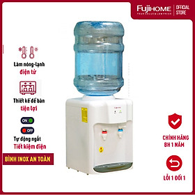 Cây nước nóng lạnh để bàn mini FUJIHOME, máy nước uống nóng lạnh mini tiết kiệm điện - Hàng chính hãng