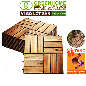 Mua 10 Vỉ Gỗ Lót Sàn Greenhome  D30xR30cm  Dễ Lắp Đặt  Thoát Nước Tốt  Trang Trí Ban Công  Sân Vườn
