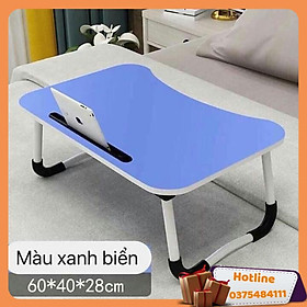 Mua Bàn Học Gỗ Gấp Gọn Bàn Gỗ Có Khe Cắm(Giao Màu Ngẫu Nhiên) - Hàng Loại 1
