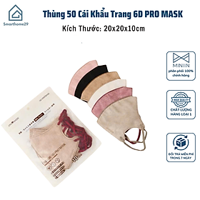 Thùng 50 Cái Khẩu Trang 6D PRO MASK Airfit – Khẩu Trang 6D UNICARE Pro Mask Cao Cấp, Phiếu Kiểm Định Chất Lượng - HÀNG CHÍNH HÃNG MINIIN