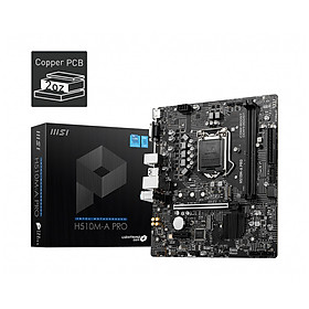 Hình ảnh Bo Mạch Chủ/Mainboard MSI H510M-A PRO (Intel H510, Socket 1200, m-ATX, 2 khe Ram DDR4)- Hàng chính hãng