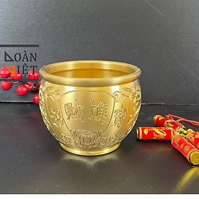 Mua Lư Đồng Phong thuỷ  đáy lư có Thiềm thừ 3 chân  giúp mang tài lộc về nhà. LƯ HƯƠNG BẰNG ĐỒNG  BÁT CẮM NHANG size 9.5 cm - Hoạ tiết 3D sắc sảo