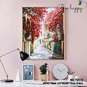 Mua Tranh sơn dầu số hóa tự tô cho người lớn Sondausohoavn phong cảnh góc phố hoa PC4118