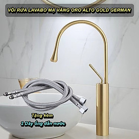 Vòi Nước Chậu Lavabo Nóng Lạnh Vàng 24K ORO ALTO GOLD GERMAN