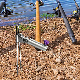 Bank Fishing Rod Holder, Fish Pole Holder for Sand, Heavy Duty Bank Fishing Rod Rack Stand Support for Beach, Seaside Fishing Equipment