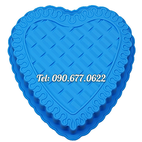 Mua Khuôn silicone làm bánh  rau câu hình trái tim đan xen – Loại 24 cm – Mã số 1105