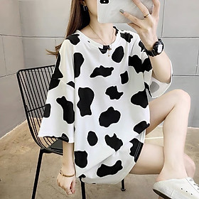 Áo Thun Tay Lửng Họa Tiết Con Bò Tee 3d V4 Dáng Rộng - MM