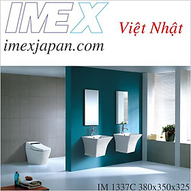 Mua Chậu lavabo treo tường nguyên khối men sứ phủ nano IMEX IM 1337C