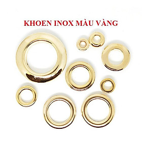 Mua Khoen ore 16mm Khoen mắt cáo 16 ly Bằng INOX không gỉ MÀU VÀNG Khuy mắt cáo bấm vải Phụ liệu may mặc cao cấp