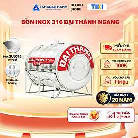 Mua Bồn nước inox Đại Thành Vigo SUS 316 Ngang 500L 1000L 1500L 2000L Chính hãng  Chỉ bán khu vực miền Nam  Bảo hành 20 năm