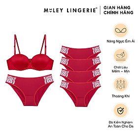 Bộ Áo Cúp Ngang và Combo 5 Quần Lót Nữ Thun Lạnh Scarlet Miley Lingerie BRM04002_FMM0405