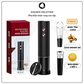 Mua Bộ dụng cụ mở rượu vang tự động  máy khui rượu vang một chạm kèm 4 phụ kiện | Golden Solution