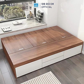 Mua Giường Gỗ Đa Năng Kết Hợp Tủ Đựng Đồ 4 Ngăn Kéo SIB Decor GN20