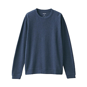 Áo thun nam dài tay cổ tròn LONG WAFFLE - Eking Clothing vải cotton dệt đen xen tổ ong co dãn, dày dặn.