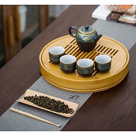 Khay Trà Cao cấp phong cách Nhật Bản - Kiểu Tròn