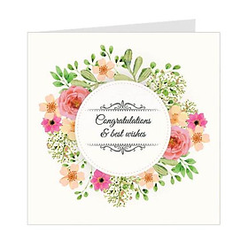 Thiệp chúc mừng, Congratulations card - Thiệp Grey 9x9cm - 09CG04