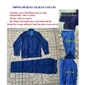 Quần áo Jean điện lực, thợ điện, thợ hàn