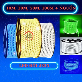 Mua 10M  20M  50M  100M Dây đèn led trang trí ngoài trời chống nước màu vàng  xanh dương  trắng  xanh lá 2835 dùng để trang trí nhà cửa  hắt trần  trang trí tết 2023