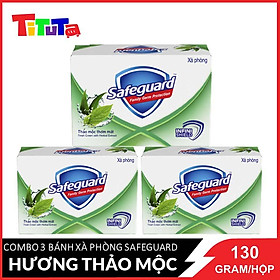 Lốc 3 Xà Bông Cục Safeguard Thảo Mộc Thơm Mát (130g x 3)