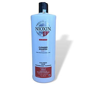 Dầu gội Nioxin 4 Cleanser Shampoo Colored Hair Progressed Thinning cho tóc nhuộm có hiện tượng thưa rụng 1000ml