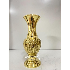 Mua Lọ hoa bằng đồng họa tiết Bát Tiên cao 30cm giá 490k/ 1c