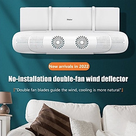 Chắn gió điều hòa 2 quạt điều chỉnh hướng gió tự nhiên Air Conditioning Windshield (Phù hợp mọi dòng máy lạnh)