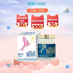 Tổ Yến Nguyên Chất Chưng Gừng VPMilk True Nest - Không Đường (hộp 1 lọ x 70 ml)