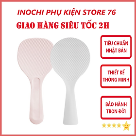 Muỗng Xới Cơm Chống Dính Sendai Sản Xuất Theo Tiêu Chuẩn Nhật Bản An Toàn Tuyệt Đối Cho Người Dùng - Chính Hãng Inochi ( Tặng kèm khăn lau chén pakasa )