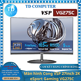 Mua Màn hình VSP VG275C 27inch cong Gaming (27  VA 2K 165Hz  HDMI+DisplayPort) - Hàng chính hãng TECH VISION phân phối