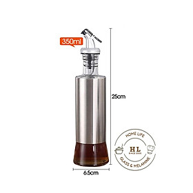 Mua Bình thủy tinh bọc inox đựng dầu ăn  giấm  nước tương  nước mắm  gia vị... có vòi chiết rót thông minh hạn chế quá tay