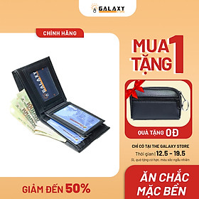 Ví Nam Bóp Nam Da Bò Thật Cao Cấp Galaxy Store GVN13 - Hàng Chính Hãng