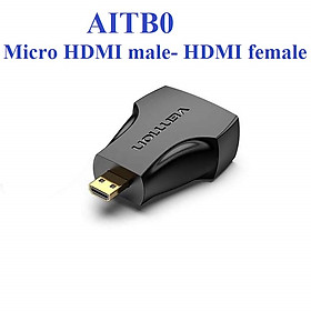  [ Micro HDMI ra HDMI ] Cáp chuyển / đầu chuyển đổi Micro HDMI male ra HDMI male Vention VAA-D03 / AITB0 - Hàng chính hãng