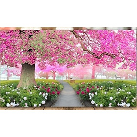 Mua tranh thêu chữ thập Rừng cây màu tím 161x95cm - chưa thêu