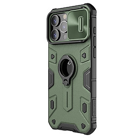 Ốp Lưng cho iPhone 15 Pro, iPhone 15 Pro Max Nillkin CamShield Armor có chân đế, Vỏ bảo vệ nắp camera trượt, ốp bảo vệ chống sốc cấp quân sự - Hàng Chính Hãng