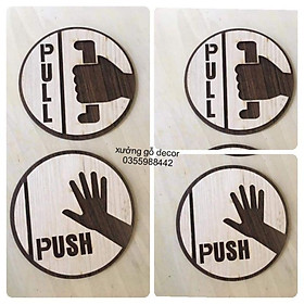 Mua Bảng gỗ  PULL/PUSH dán
