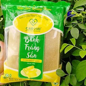 Hình ảnh Bánh Tráng Sắn bột lọc - Đặc sản Quảng Nam, Thực phẩm sạch, nguyên chất, lowcarb, không cholesterol, tốt cho người tiểu đường, ăn kiêng, giảm cân, thương hiệu Caromi, gói 150g