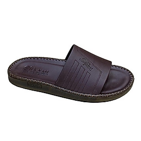 Dép Nam Da Bò HA NAM Đế Siêu Nhẹ Khâu Chỉ Toàn Bộ DNA22034