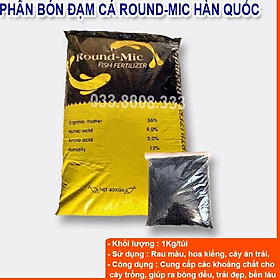 Mua Phân bón đạm cá hữu cơ Hàn Quốc Round-Mic ( gói 1kg ) chuyên dùng cho hoa cây cảnh cây ăn quả