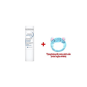 Son Dưỡng Môi Không Màu Làm Dịu Môi Khô Nứt Nẻ Bioderma Atoderm Stick Lèvres 4g (Tặng băng đô mèo xinh xắn)