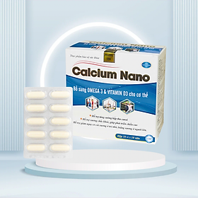 ￼Nano calcium complex Viên uống bổ sung canxi, Giúp Chắc Khỏe Xương, Phát Triển Hệ Xương, Giảm Loãng Xương (Hộp 100viên), vinaphar