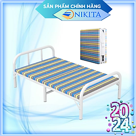 Giường gấp đôi không đệm NIKITA, Gọn nhẹ chắc chắn,  giá rẻ cho người dùng - Mẫu mới 2024