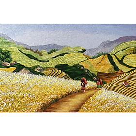 Mua Tranh thêu tay Vẻ đẹp Tây Bắc