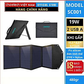Mua Bộ sạc năng lượng mặt trời Choetech SC001  di động gấp gọn 19W (Hàng chính hãng)