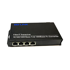 Mua Bộ chuyển tiếp quang điện 4 cổng LAN  2 cổng quang SC 10/100/1000Mbps Ho-link HL-2F4E-1000 - Hàng Chính Hãng