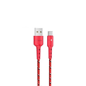 Mua Cáp sạc Type C Hoco X14 Pro  cáp sạc bọc dù siêu bền  hỗ trợ sạc nhanh 3A Max  tự ngắt khi pin đầy  LED báo sạc dành cho Samsung Galaxy Note 9/Note10/S9/S10/S10 Plus  - Hàng chính hãng