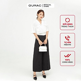 Quần ống rộng nữ thiết kế phối nút GUMAC QB530