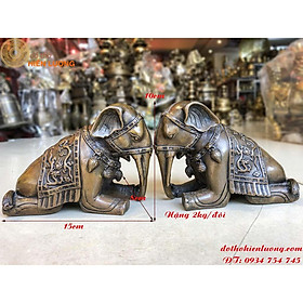 Mua Tượng Voi Quỳ Bằng Đồng Giả Cổ (1 Đôi)